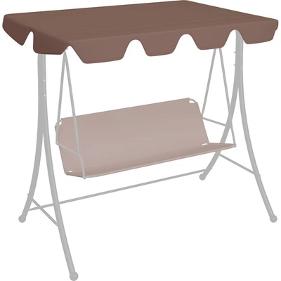OMAXI 116067 Náhradní stříška na zahradní houpačku hnědá 188/168x145/110 cm