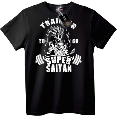 NOONEBRAND Тениска Трениране да станеш Super Saiyan - M, Black