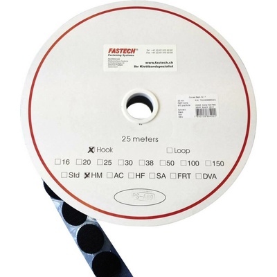 FASTECH® kulatý suchý zip zalepení hotmelt háčková část (Ø) 47 mm černá 5 m
