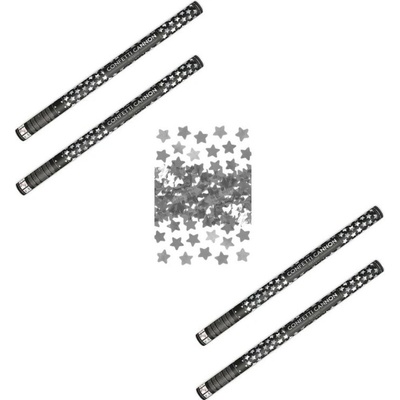 Konfety strieborné hviezdičky 80 cm