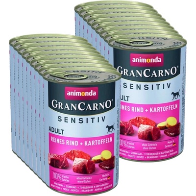 Animonda GranCarno Sensitiv Adult Dog hovädzie mäso zemiaky 18 x 400 g