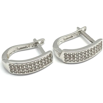 Jan Kos jewellery zlaté náušnice s bílým kamenem 59625271