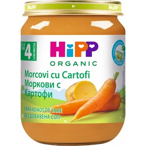 Hipp Био пюре Hipp - Ранни моркови и картофи, 125 g (4000) - baby