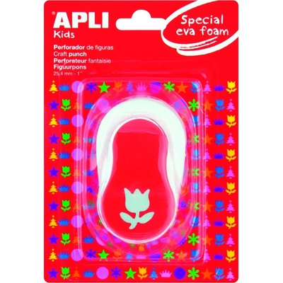 APLI Děrovačka na pěnovku tulipán červená