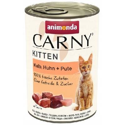 Animonda Carny Kitten teľacie, kura a morka 400 g
