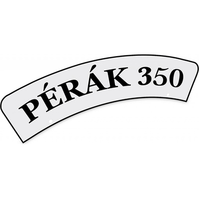 Tabulka na přední blatník - nápis Pérák 350