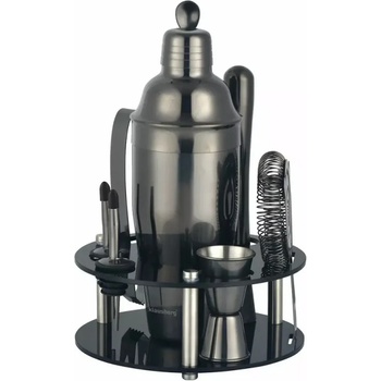 KLAUSBERG Комплект шейкър с аксесоари Klausberg KB 7581, 10 бр, Стойка, 720 мл, Графит (9999KB7581)