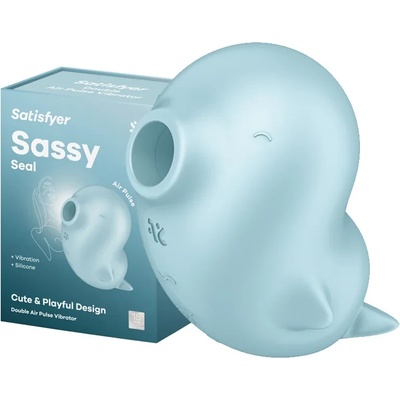 Клитор стимулатор, засмукващ и вибриращ - Sassy Seal Blue (SATISFY486)