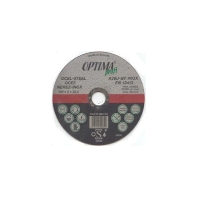 Optima Kotouč řezný 150 x 1,6 mm IN15016