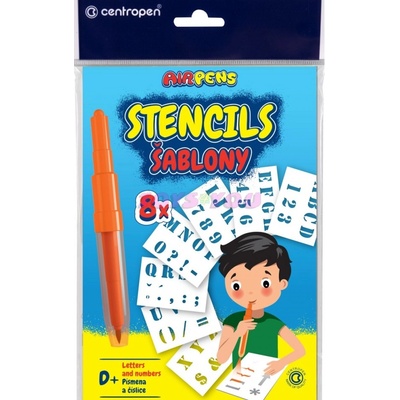 Centropen 7105-9996 Šablona k foukacím fixám sada D
