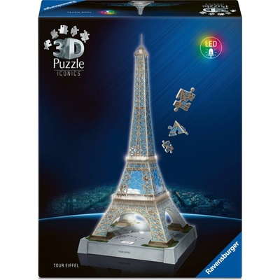 Ravensburger 3D Puzzle Iconics Eiffelova věž LED 243 ks