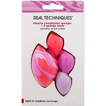 Real Techniques Miracle Complexion Sponge houbička na make-up Miracle Complexion Sponge 1 ks + mini houbička Miracle Complexion Sponge 3 ks