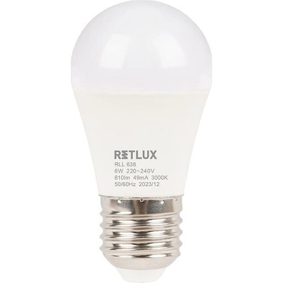 Retlux RLL 638 G45 E27 miniG 6 W WW D RLL 638
