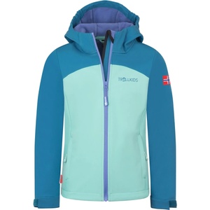 TROLLKIDS Детско софтшел яке Trollkids Girl's Kristiansand Jacket XT Softshell jacket - Aqua Haze - размер 92 (EU) (703-5391-0111)