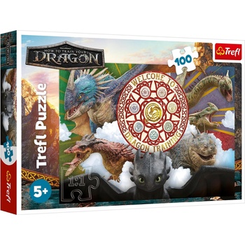 Trefl Пъзел Trefl от 100 части - Дракони в действие (16524)