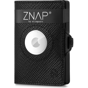 Slimpuro ZNAP Airtag Wallet, 8 карти, отделение за монети, 8, 9 x 1, 5 x 6, 3 см (Ш x В x Д), защита RFID (ZNAPAirSaffiano8) (ZNAPAirSaffiano8)