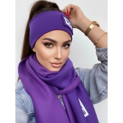 VSB Luxusný teplákový set šál + fialová