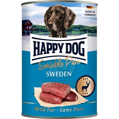 Happy Dog Sensible Pure Sweden - от Дивечово месо 24 x 800 г