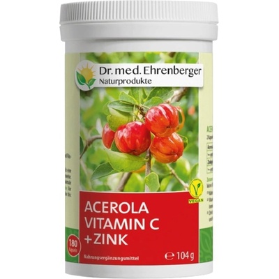 Dr. Ehrenberger Naturprodukte Acerola Vitamin C + Zink - 180 капсули