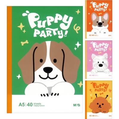 M&G Sešit linkovaný A5 Puppy Party!