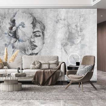 Decono Фототапет Дама с Цвете