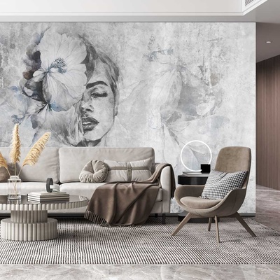 Decono Фототапет Дама с Цвете