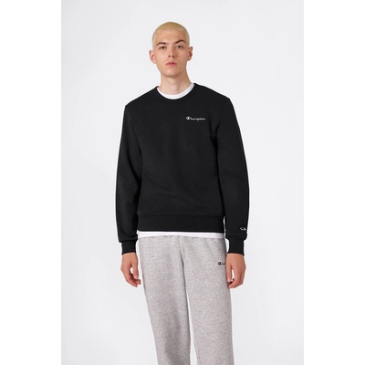 Champion Men’s Fleece Crewneck Sweatshirt with Small Embroidered Logo Icons Black