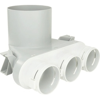 Image 1 of Пластмасов конектор за таван Dalap Flexitech CPMC, 3 извода Ø 63 мм, фланец Ø 125 мм (196433)
