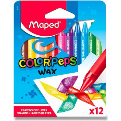 Maped Trojhranné voskovky Color´Peps Wax 12 barev – Zboží Mobilmania