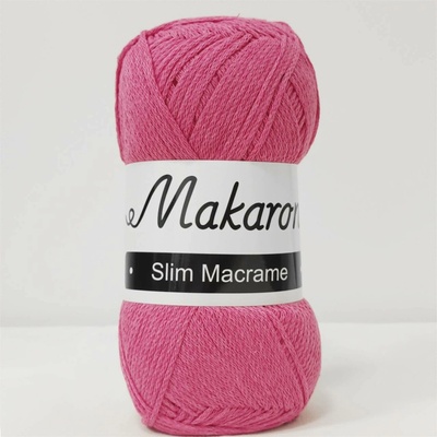 Makaron Slim Macrame tmavě růžová 2mm