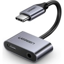 Ugreen 50596 USB-C na Type-C, Jack 3,5mm, šedý