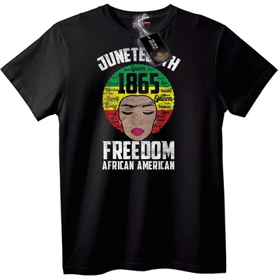 NOONEBRAND Тениска Juneteenth Свобода Афроамериканска - XL, White
