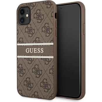 GUESS Калъф Guess 4G Stripe за iPhone 11 / Xr 6.1" - кафяв (3666339005498)
