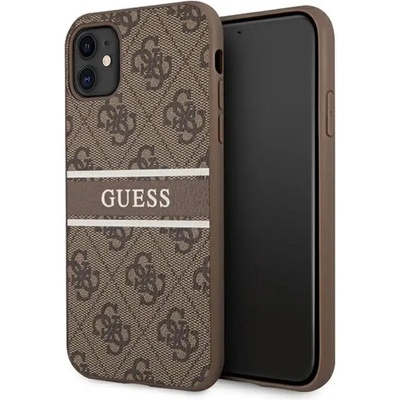 GUESS Калъф Guess 4G Stripe за iPhone 11 / Xr 6.1" - кафяв (3666339005498)