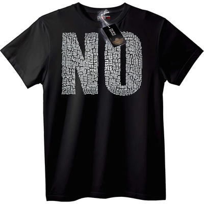 NOONEBRAND Тениска НЕ Направено от ДА Думи - S, Black