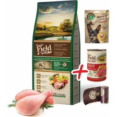 Sam's Field Low Grain Junior Large Chicken & Potato 13 kg