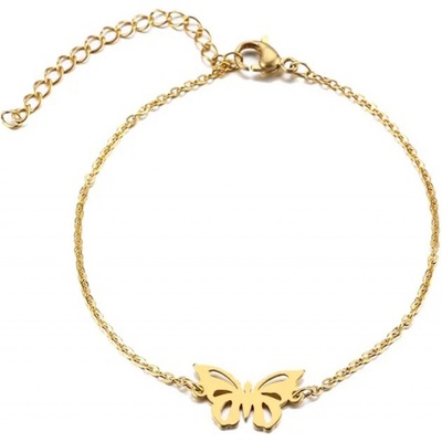 Blingstar Dámský náramek Motýl nerez ocel gold 2385