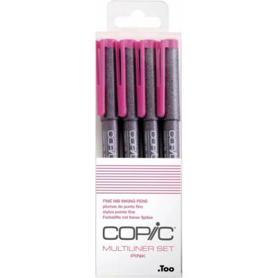 COPIC Technické linery COPIC, 4 ks růžové