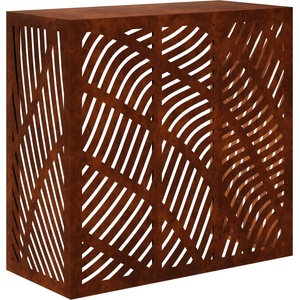 vidaXL Покритие за климатик Ръждясало 110 x 50 x 105 см (8014121)