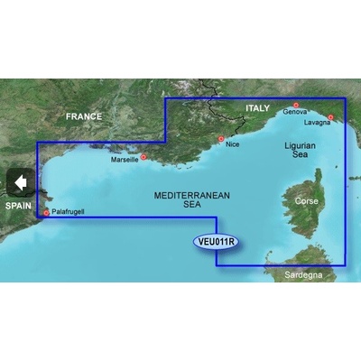 Garmin BlueChart G2 Vision - VEU011R /Francúzko, J.Pobrežie a Korzika/