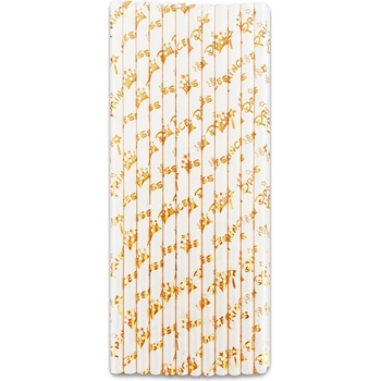 Image 1 of СЛАМКИ ХАРТИЕНИ ТЪНКИ 20СМ. 25БР. БЛЯСЪК (и-17871)