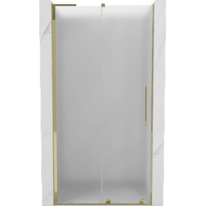Mexen Velar L плъзгащи се душ врати 110 cm, матирани, златни - 871-110-003-31-50 (871-110-003-31-50)