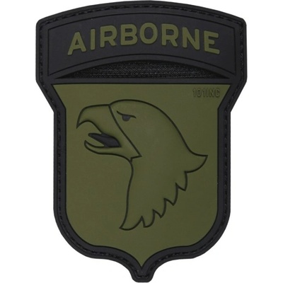 101INC Nášivka 3D PVC AIRBORNE 101ST OLIV