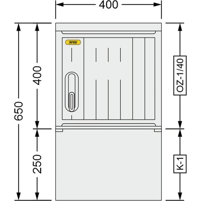 SFOS 400x650x245mm OZ-1/40 + K-1