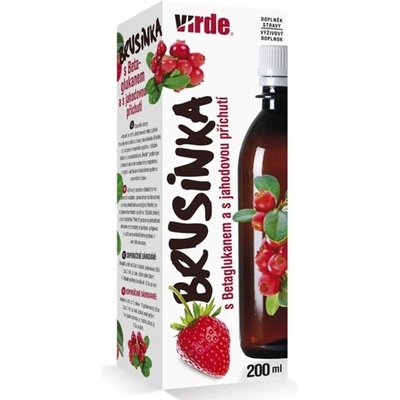 VIRDE Червена боровинка + бета-глюкани от гъба Рейши 200 ml сироп, с вкус на ягода | Virde (RE_350392 (DSN141) VIDRE)