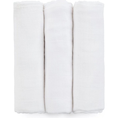 Petite&Mars Moussy пелени от плат Total White 68 x 68 cm 3 бр