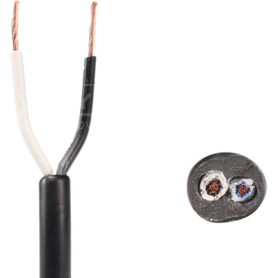 Kabel 2×0,75 mm bílá/černá