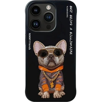 Nimmy Glasses Cool Dog Case за iPhone 15 Pro - черен (6971080317064)