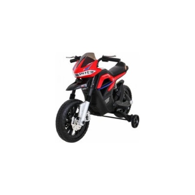 Beneo elektrická motorka Aprilia Dorsoduro 900 Licencované 12V baterie Eva měkké kola 2 x 18W motor Odpružení kovový rám kovová vidlice pomocná kolečka šedá