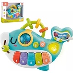 Man Yuk Toys Музикално и светещо пиано делфин за бебета - 22 см (503-45)